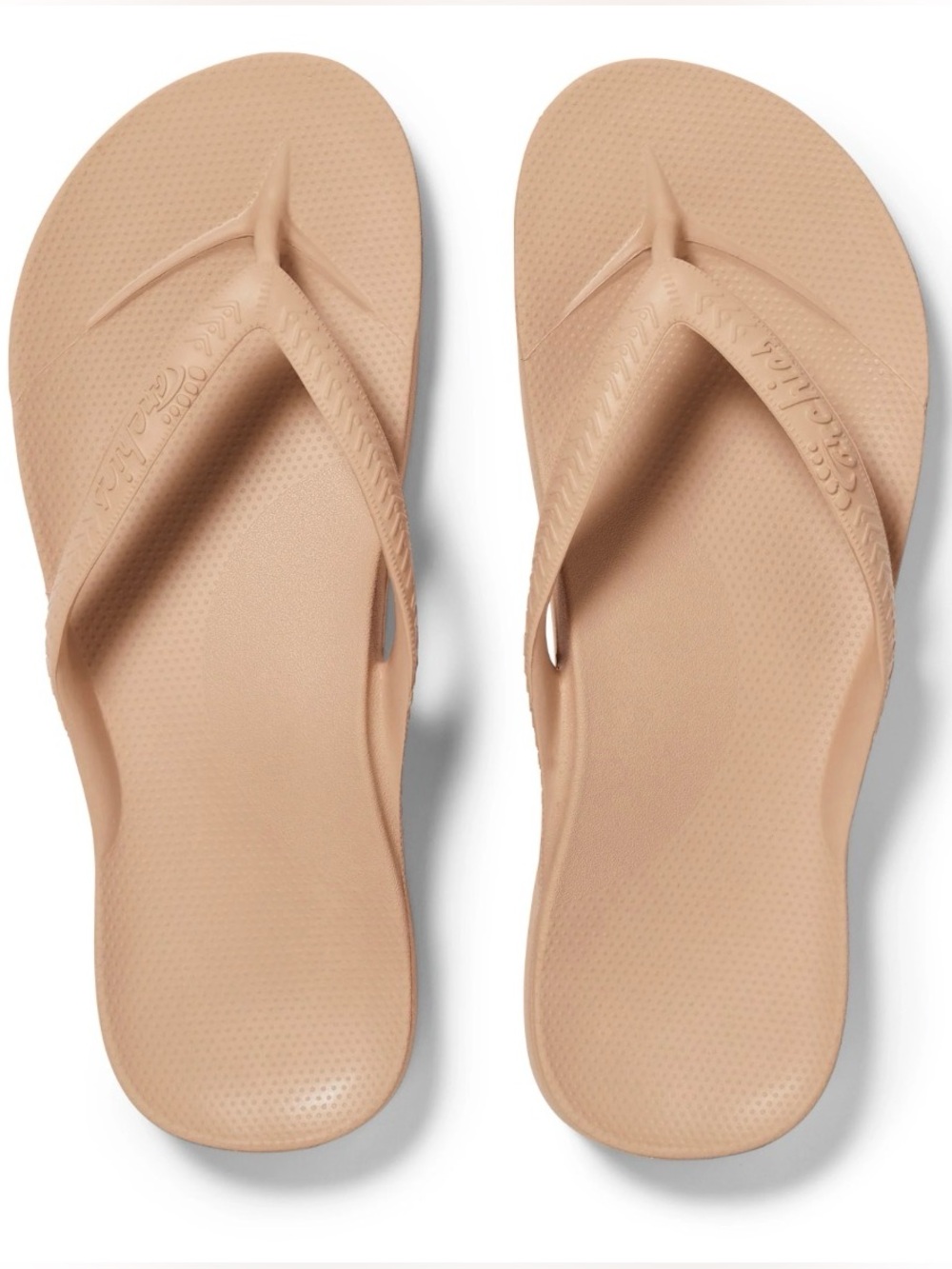 Archies Arch Support Flip Flops - Tan
